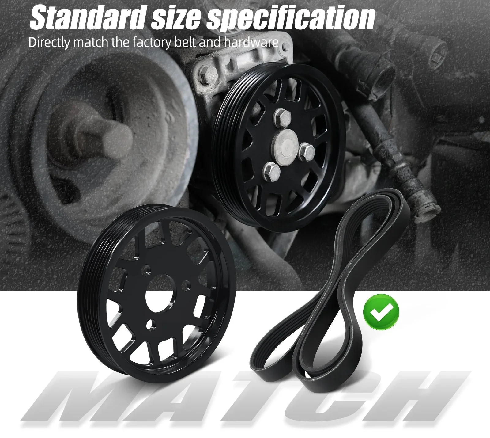BMW E46 M54 M52TU Aluminum Water Pump & Power Steering Pulley Kit