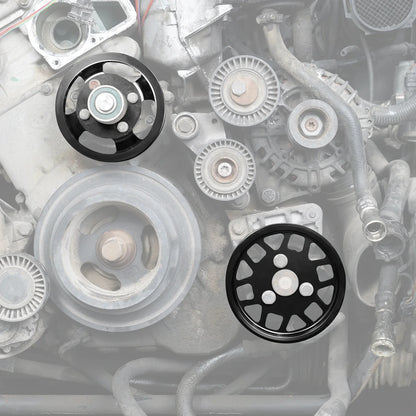 BMW E46 M54 M52TU Aluminum Water Pump & Power Steering Pulley Kit