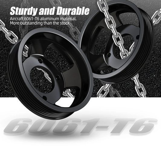 BMW E46 M54 M52TU Aluminum Water Pump & Power Steering Pulley Kit
