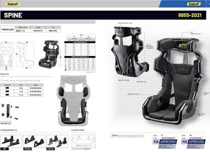 Sabelt GT-Spine Racing Seat | FIA 8855-2021