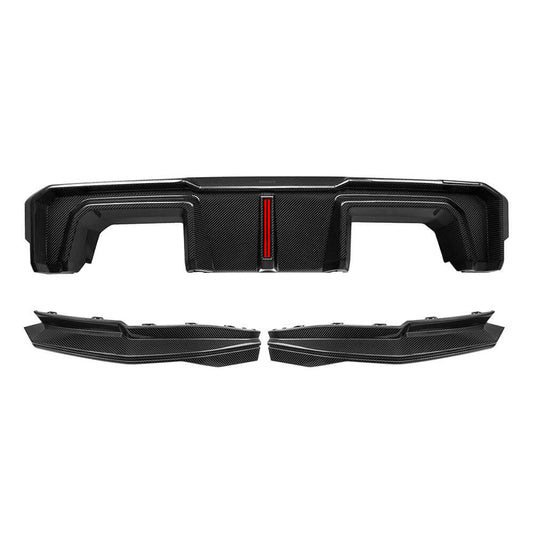 G8X SQ-B Style Dry Carbon Fiber Rear Diffuser Set WITH LED