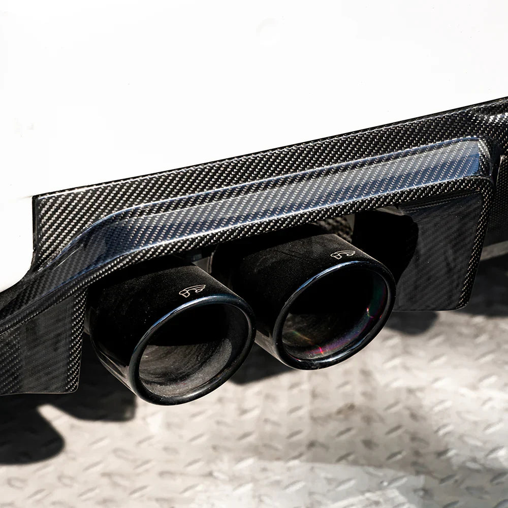 M2 G87 SQ-C Style Dry Carbon Fiber Rear Diffuser With Brake Light