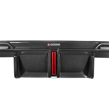 G8X SQ Style Carbon Fiber Diffuser With Brake Light/Splitters Combo