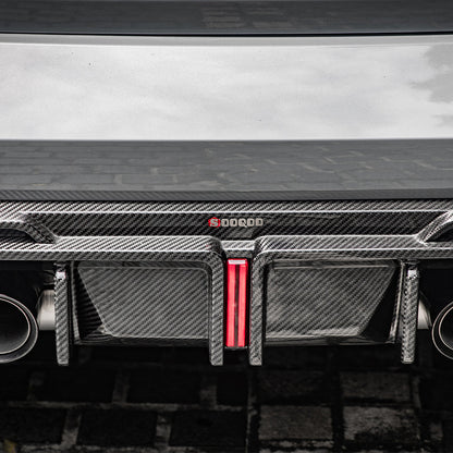 G8X SQ Style Carbon Fiber Diffuser With Brake Light/Splitters Combo