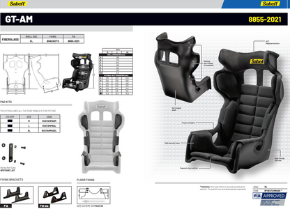 Sabelt GT-AM Racing Seat | FIA 8855-2021