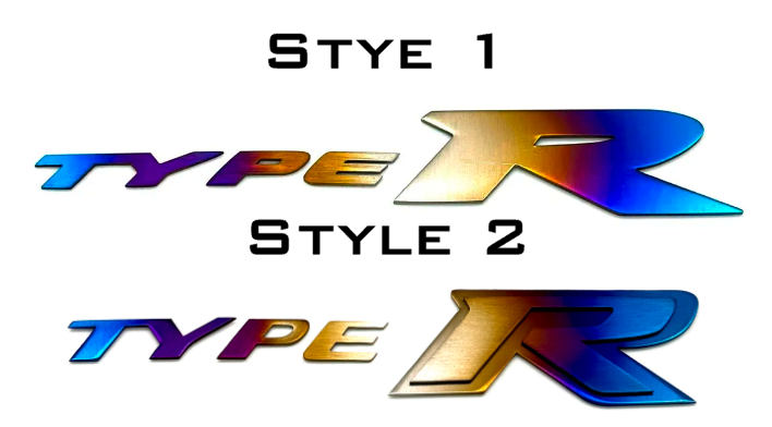 JDC Titanium Honda "Type R" Badge | FK8/FL5 Honda Civic Type-R