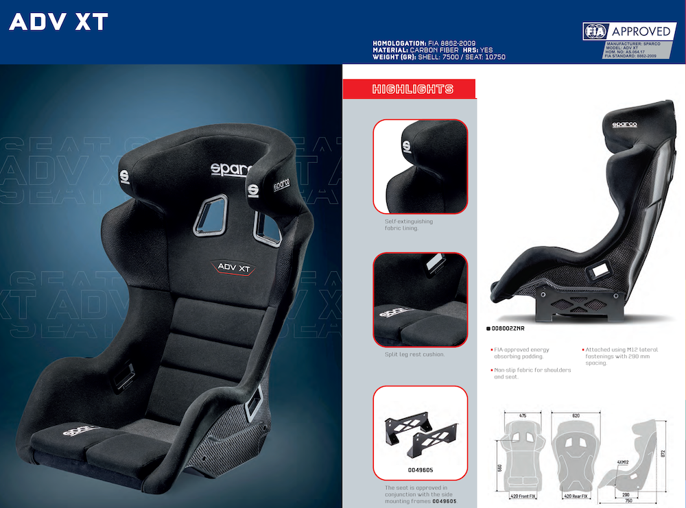 Sparco ADV XT Carbon Racing Seat