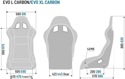 Sparco EVO Carbon Fiber Racing Seat | Standard, Large or XL