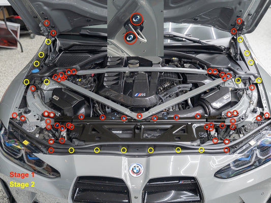 JDC Titanium Engine Bay Dress-Up Hardware Kit | 2021-2026 BMW M3/M4 | House of Apex - House of Apex