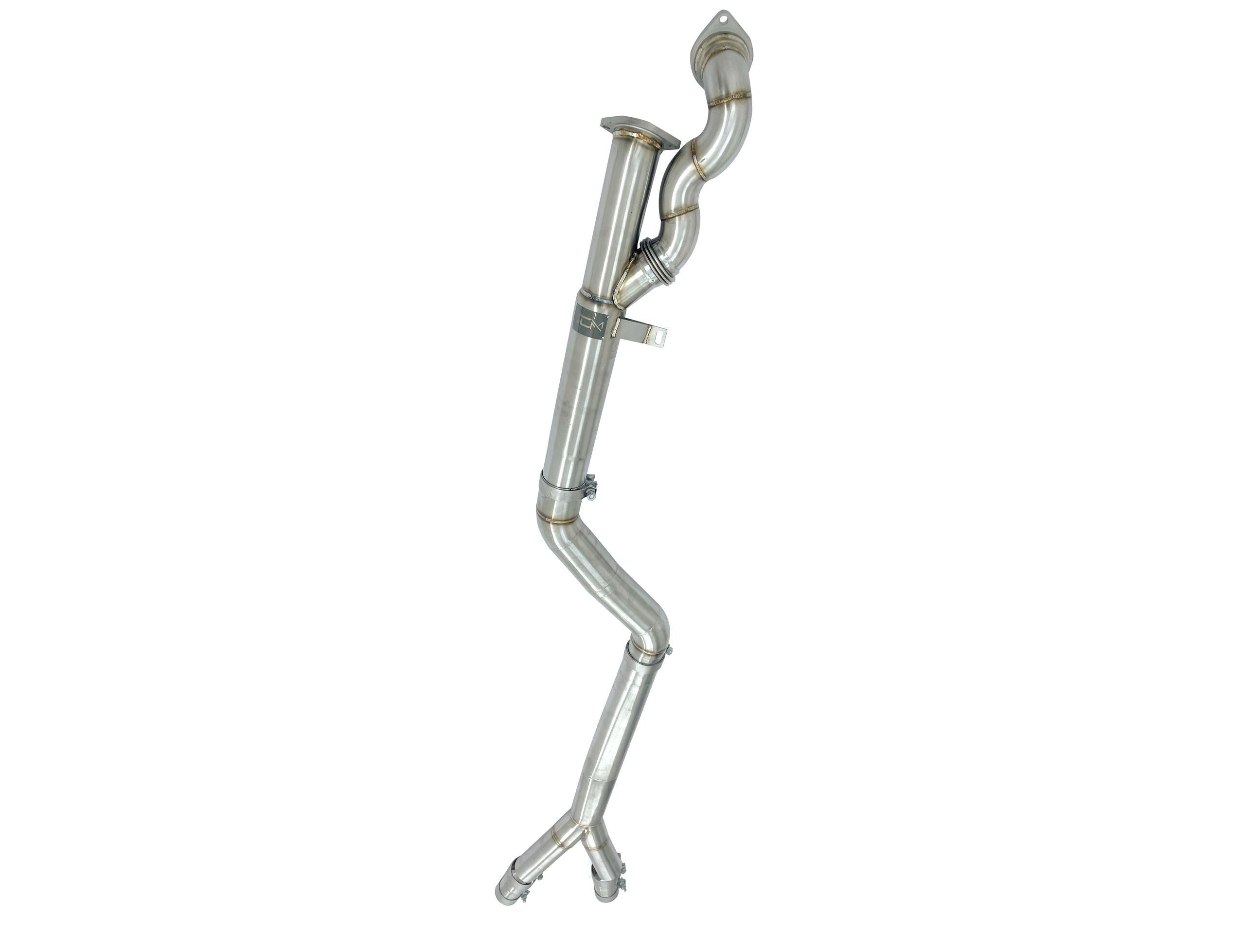 TCM S-Type Single 3.5" Midpipe w/Brace BMW M3 | M4 G80 G82 G83 S58 | House of Apex - House of Apex