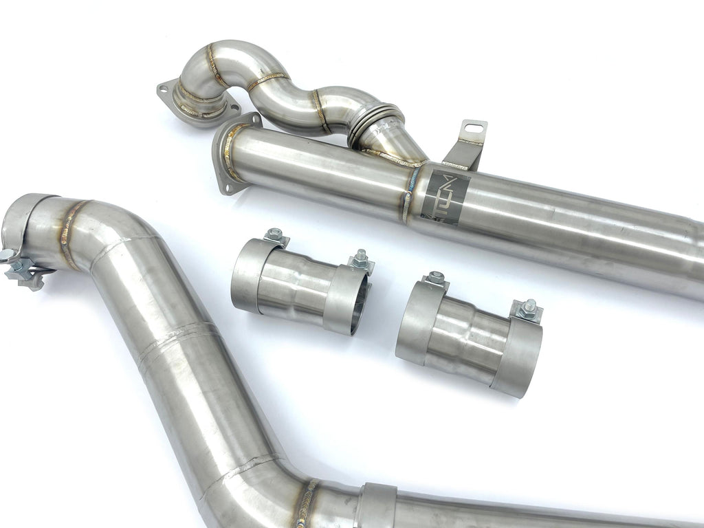 TCM S-Type Single 3.5" Midpipe w/Brace BMW M3 | M4 G80 G82 G83 S58 | House of Apex - House of Apex