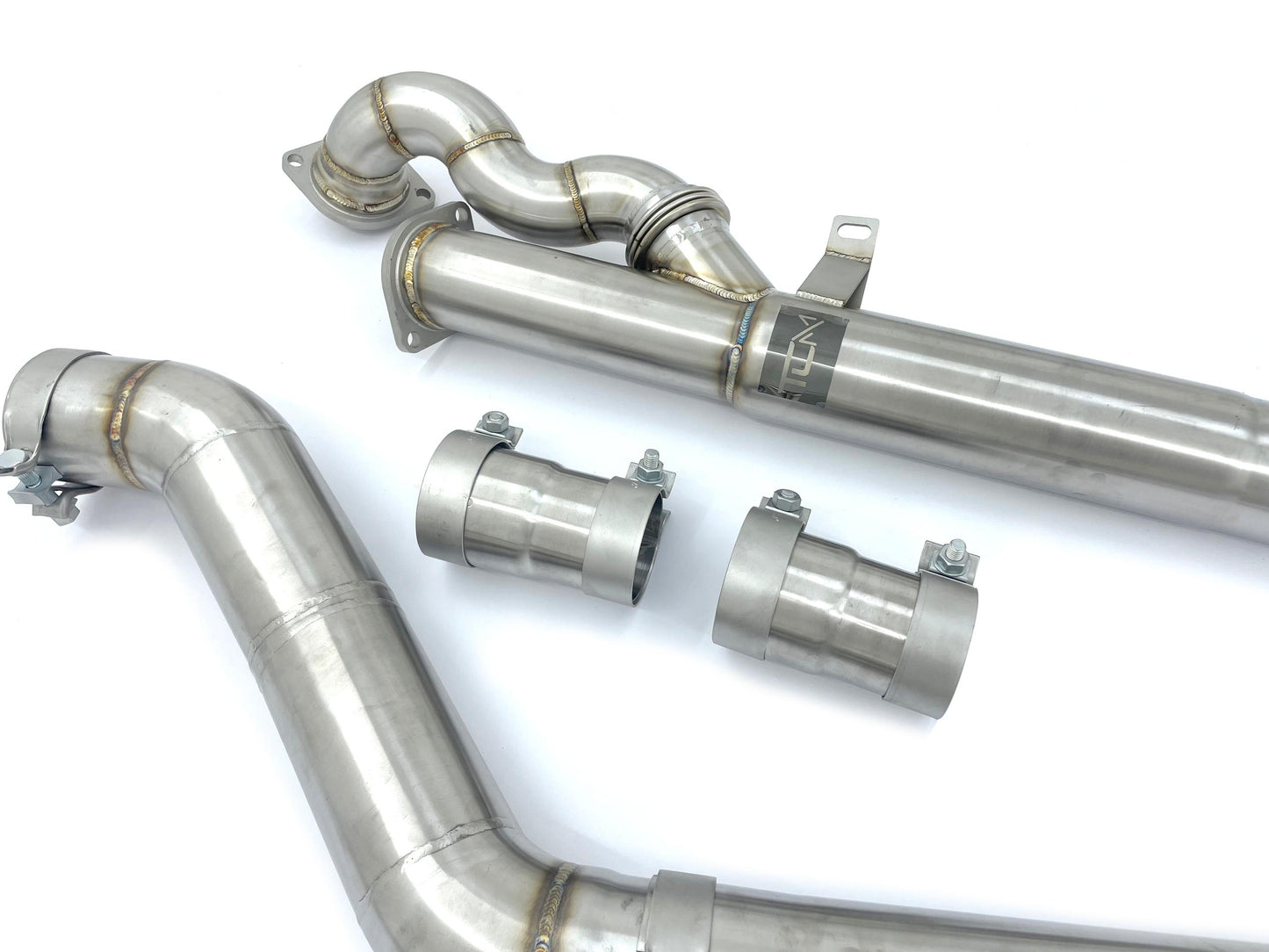 TCM S-Type Single 3.5" Midpipe w/Brace BMW M3 | M4 G80 G82 G83 S58 | House of Apex - House of Apex