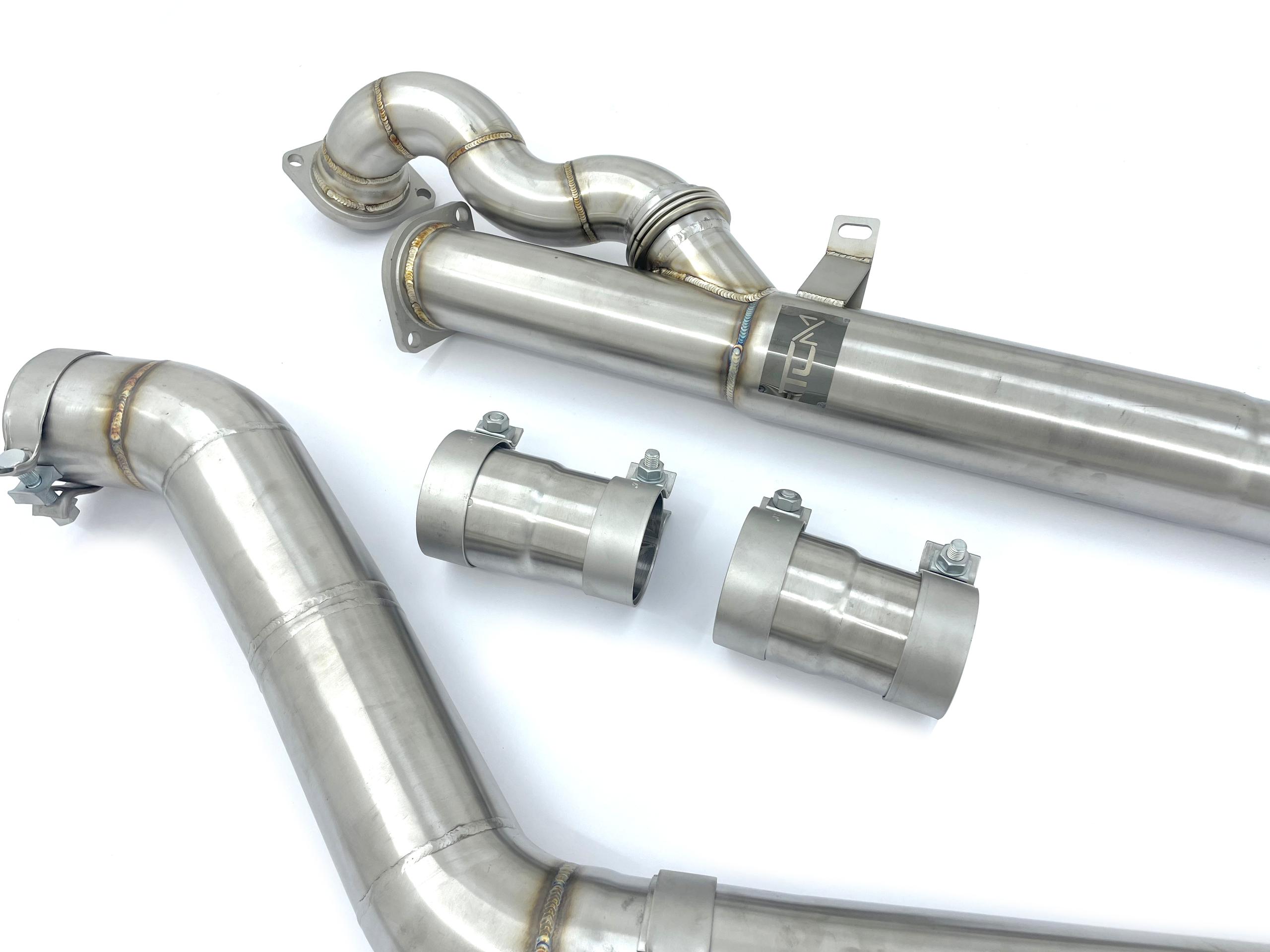 TCM S-Type Single 3.5" Midpipe w/Brace BMW M3 | M4 G80 G82 G83 S58 | House of Apex - House of Apex