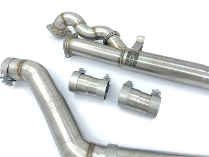 TCM S-Type Single 3.5" Midpipe w/Brace BMW M3 | M4 G80 G82 G83 S58 | House of Apex - House of Apex