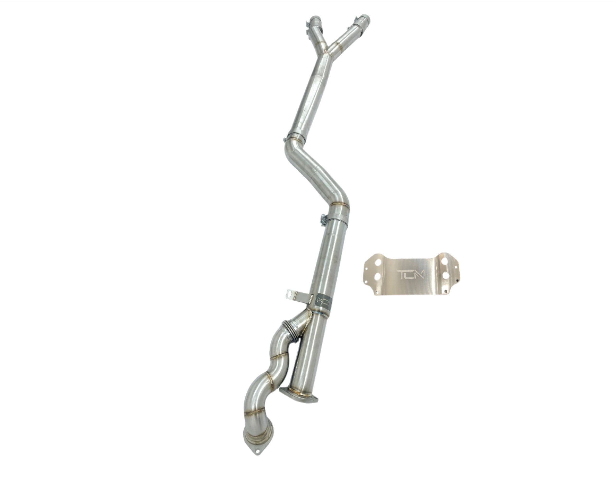 TCM S-Type Single 3.5" Midpipe w/Brace BMW M3 | M4 G80 G82 G83 S58 | House of Apex - House of Apex