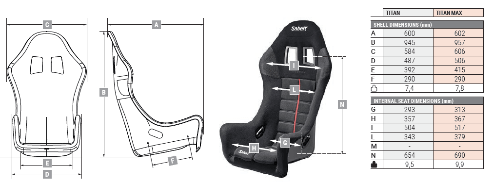 Sabelt Titan Max Racing Seat