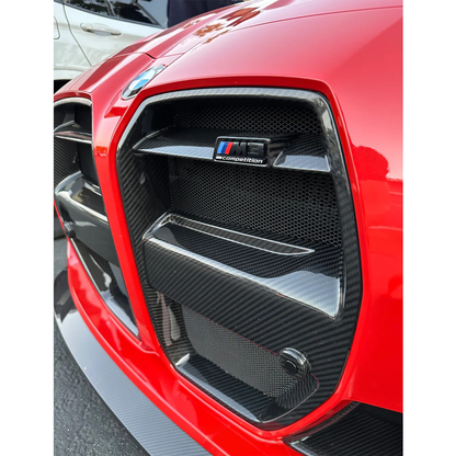 VR Style Carbon Fiber Front Grille Replacement Set for BMW G80 M3/G82 M4