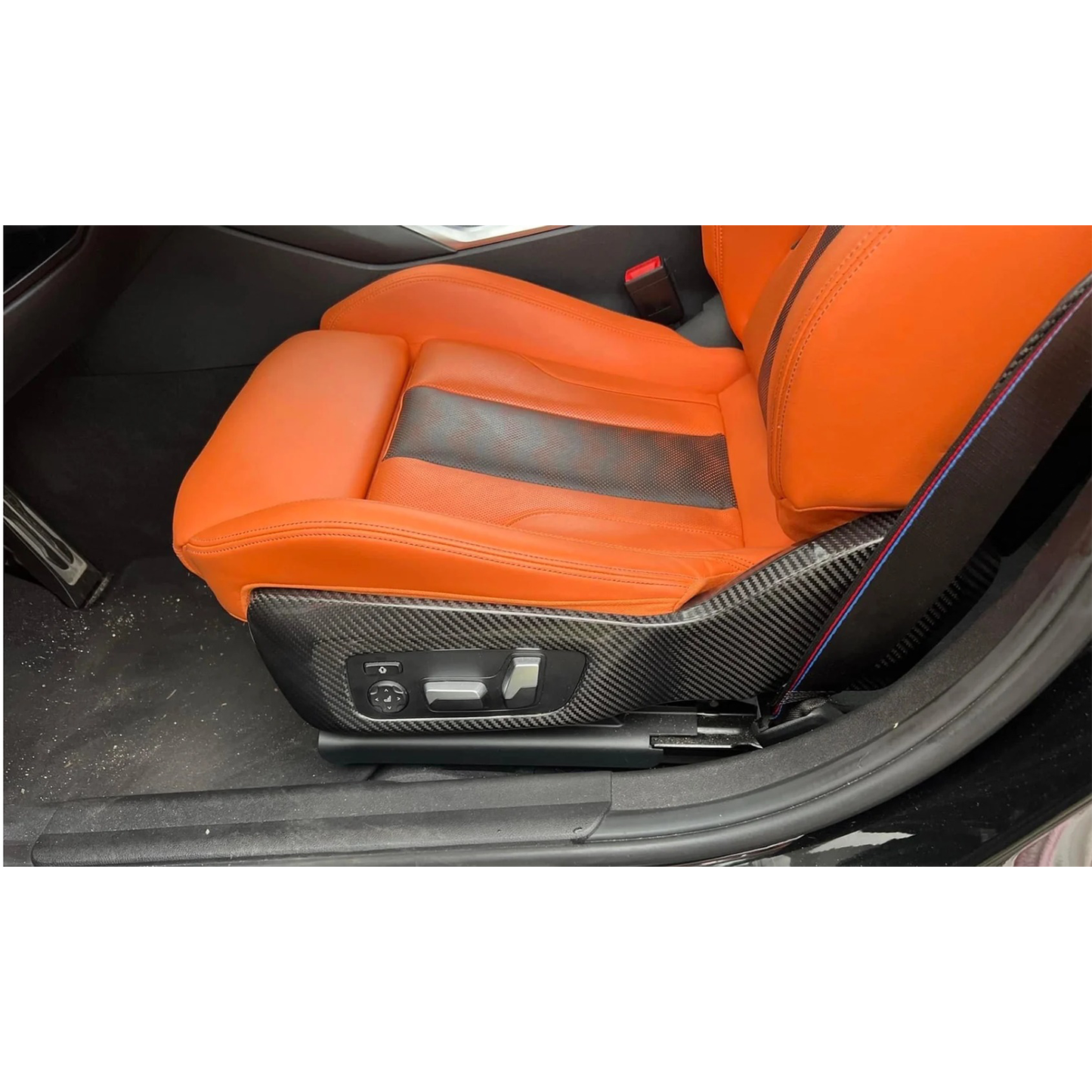 Carbon Fiber Seat Trim Cover for BMW G80 M3/G82 M4