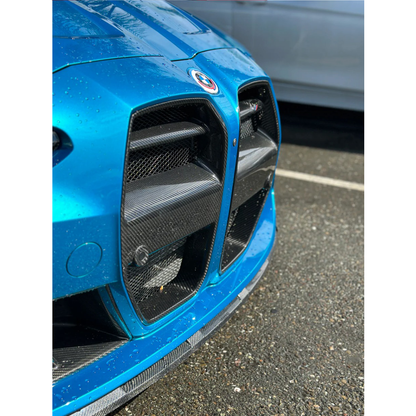 VR Style Carbon Fiber Front Grille Replacement Set for BMW G80 M3/G82 M4