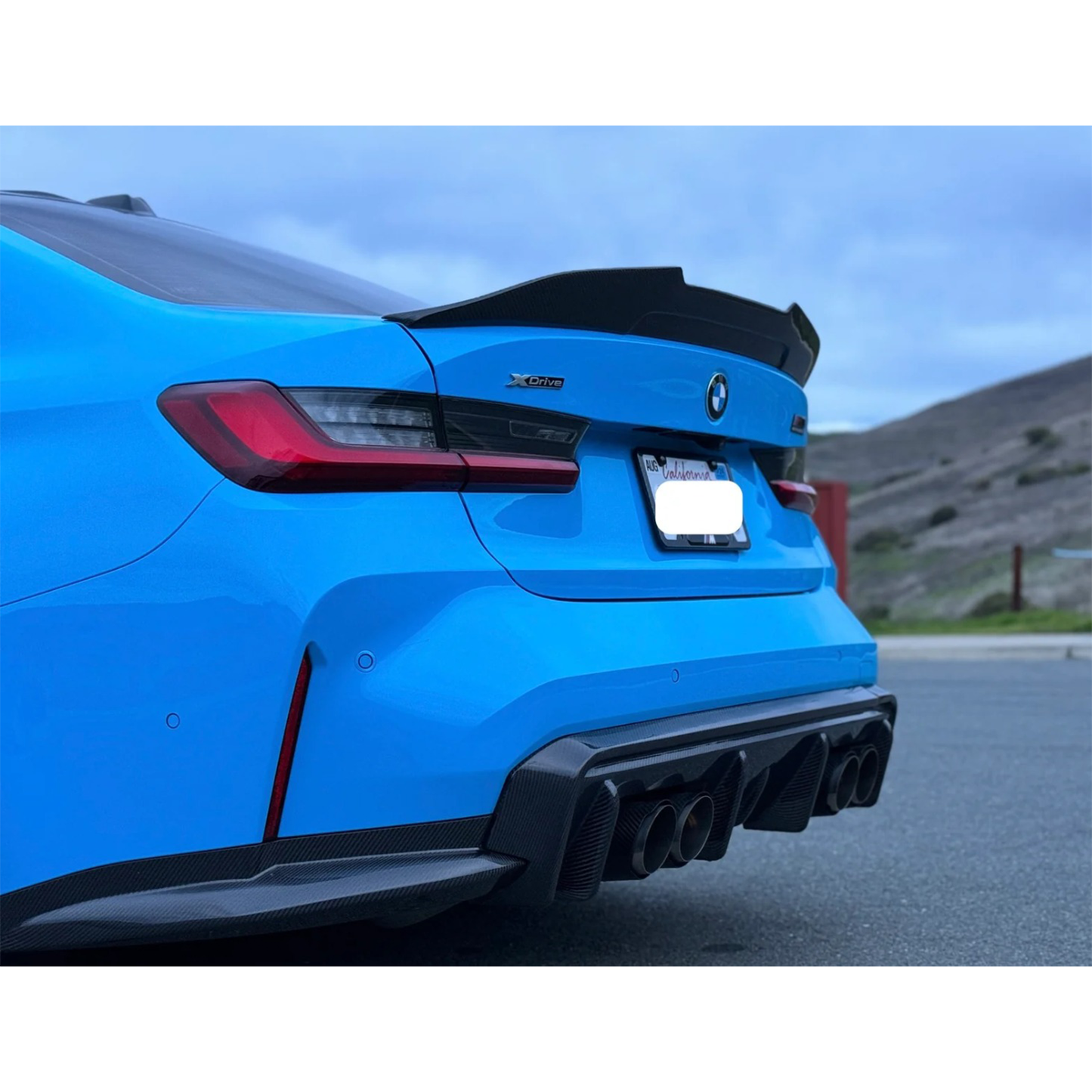 Carbon Fiber Rear Diffuser Corner Extensions for BMW G80 M3/G82 M4