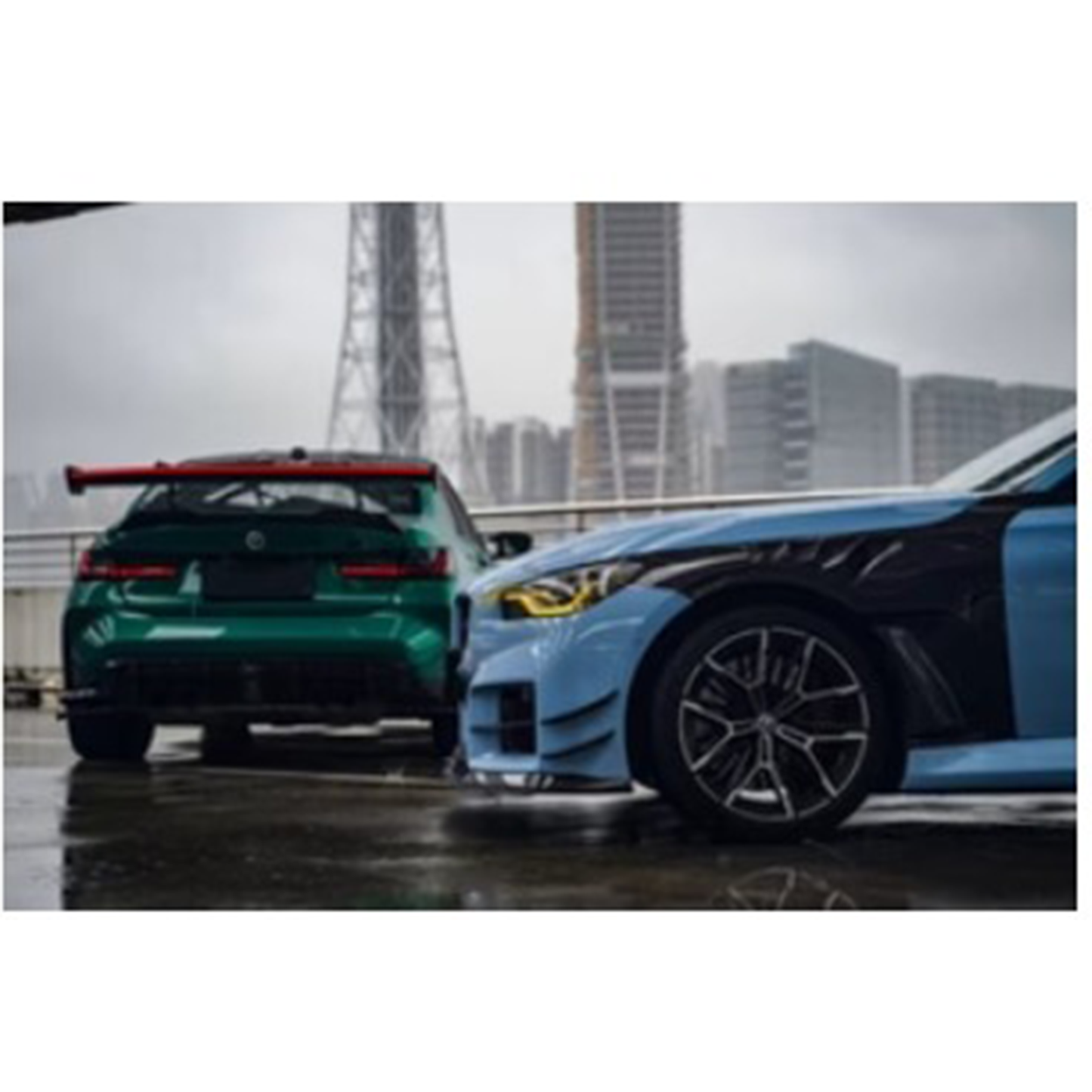 Prepreg Carbon Fiber LED Swan Neck Rear Wing for BMW G80 M3/G82 M4/G87 M2