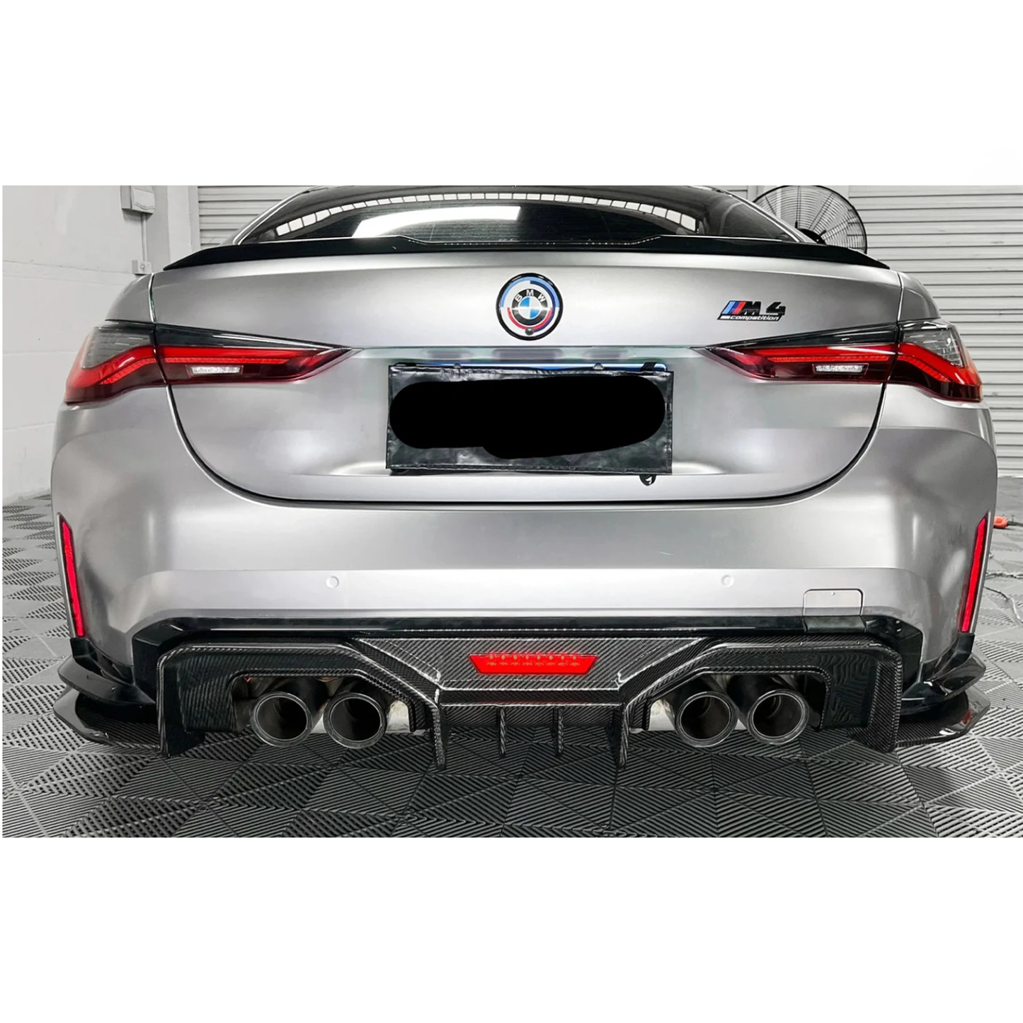 Carbon Fiber AD Style Rear Diffuser w/ LED Light for BMW G80 M3/G82 M4