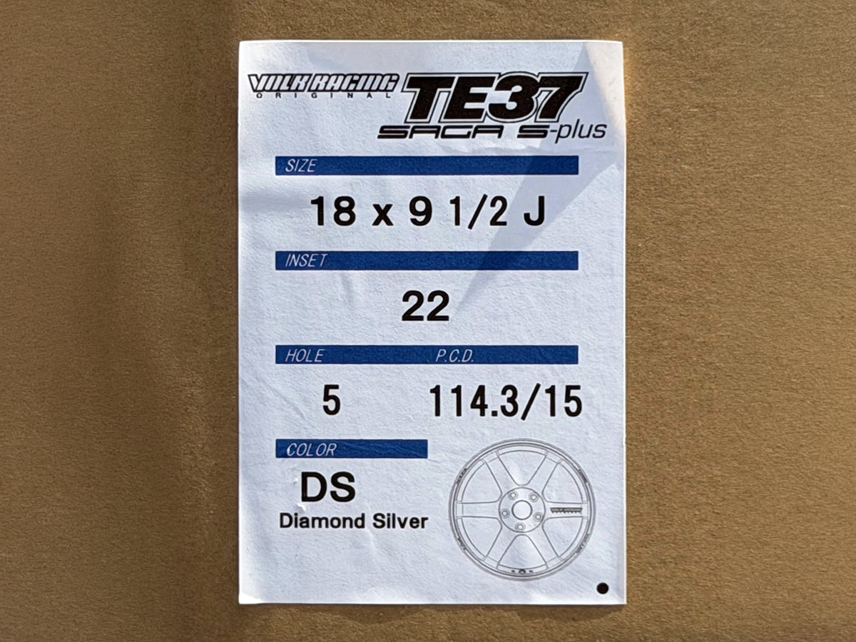 Volk Racing TE37 Saga S-Plus 18x9.5 +22 5x114.3 Diamond Silver - GR Corolla (Set of 4)