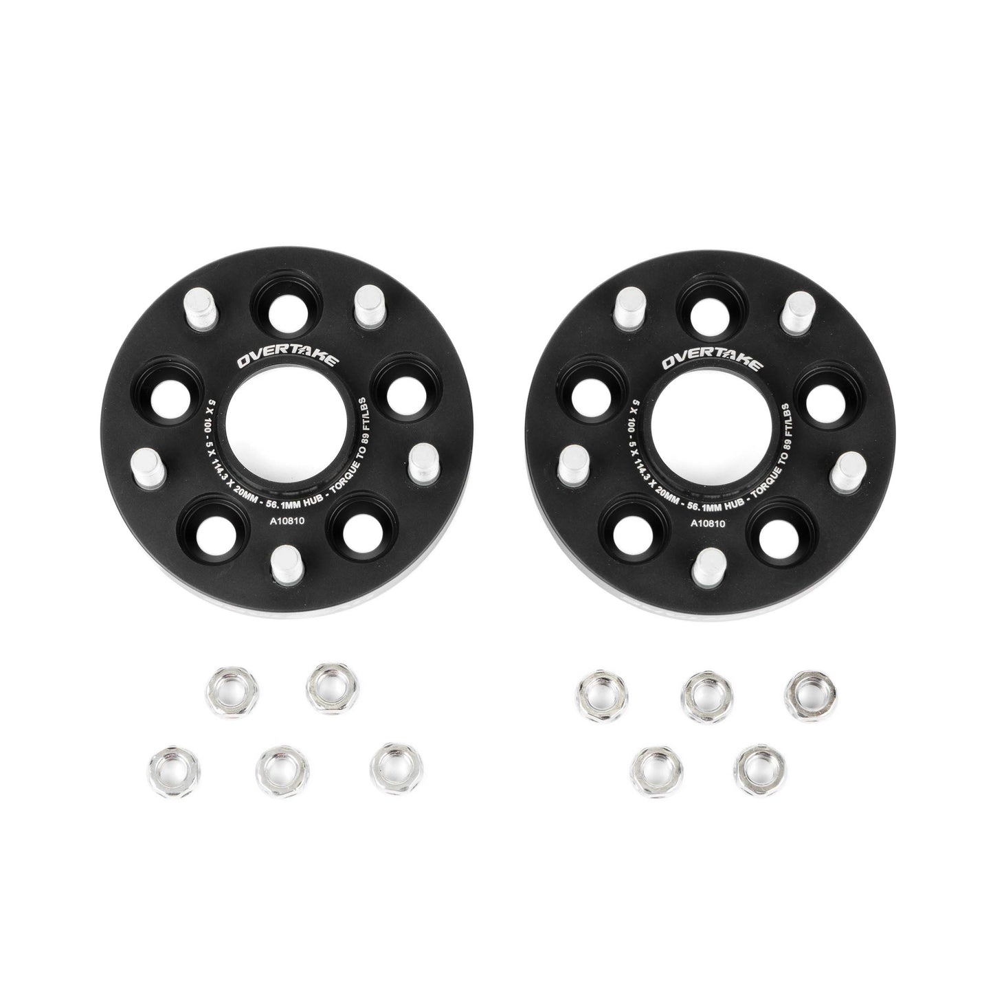OVERTAKE GR86/BRZ Wheel Spacer Adapters - Pair - 20mm 5x100 to 5x114.3