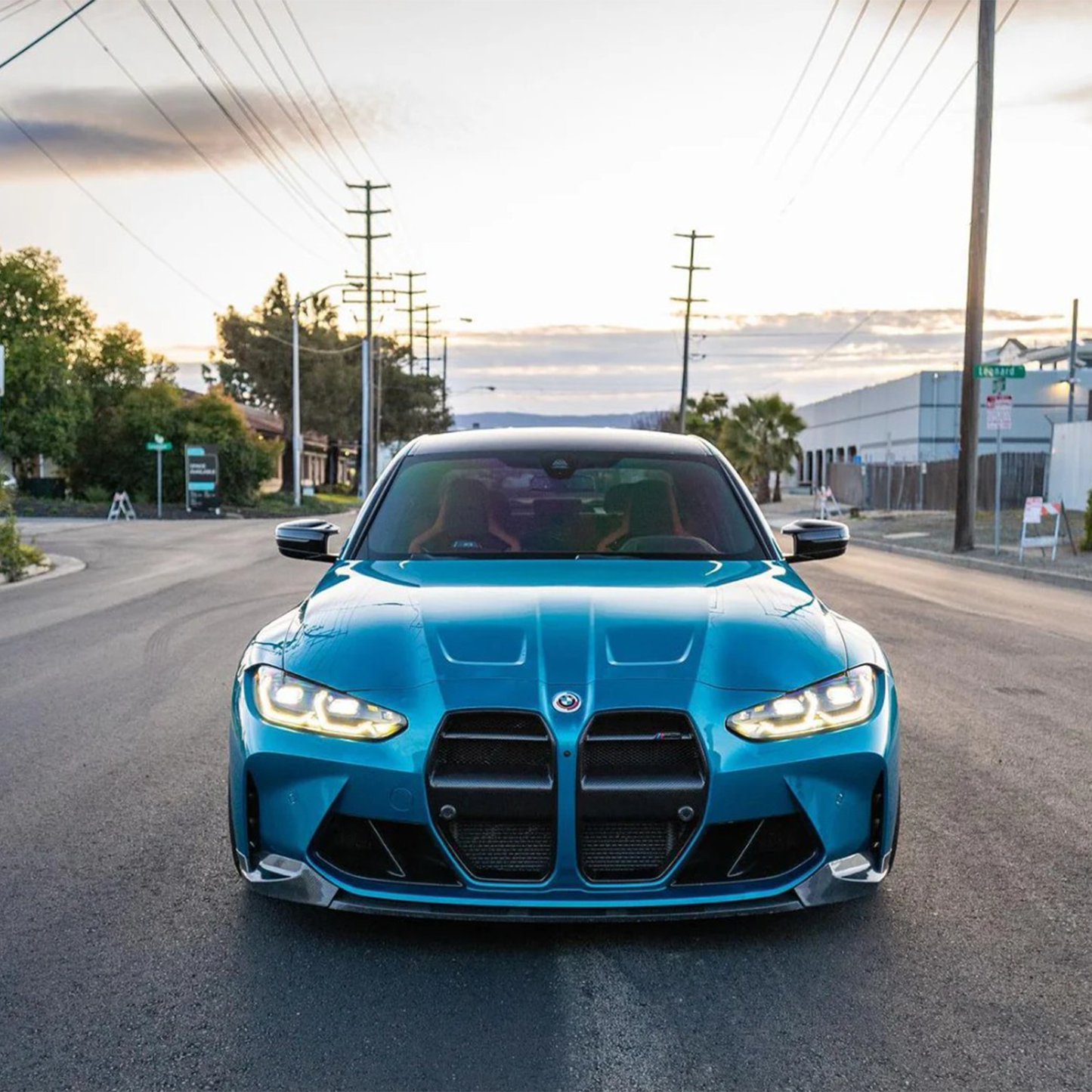 M Performance Style Carbon Fiber Front Lip for BMW G80 M3/G82 M4