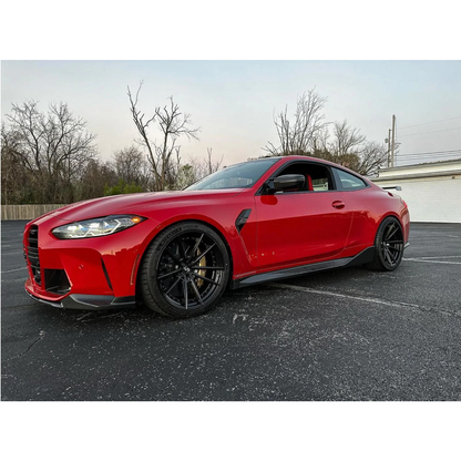 M Performance Style Gloss Black Side Skirt Extensions for BMW G80 M3/G82 M4