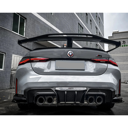 Prepreg Carbon Fiber TK Aggressive Large Rear Trunk Wing for BMW G80 M3/G82 M4