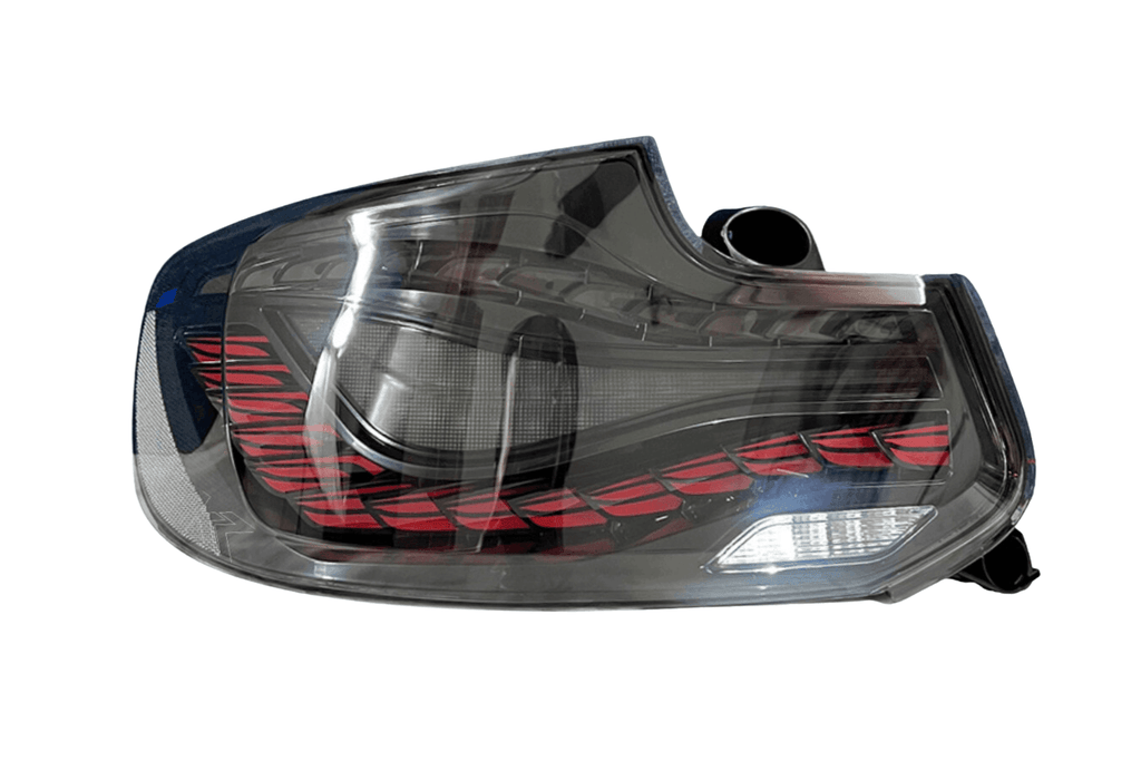 BMW & M2 (F22 F23 F87) Red and Black Dragon Scale OLED Tail Lights