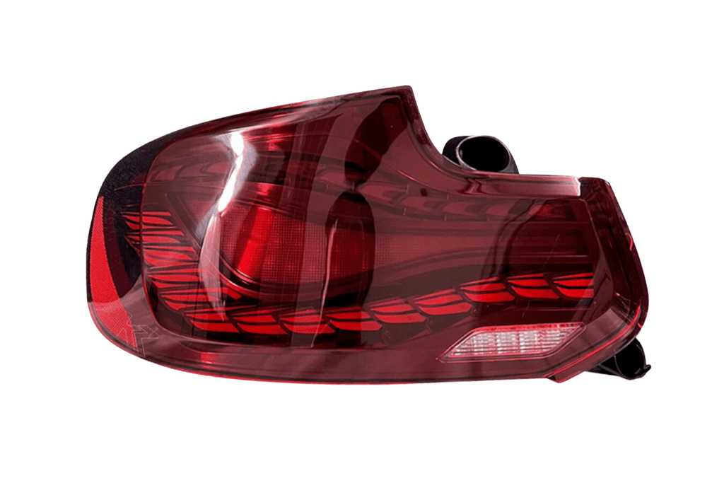 BMW & M2 (F22 F23 F87) Red and Black Dragon Scale OLED Tail Lights