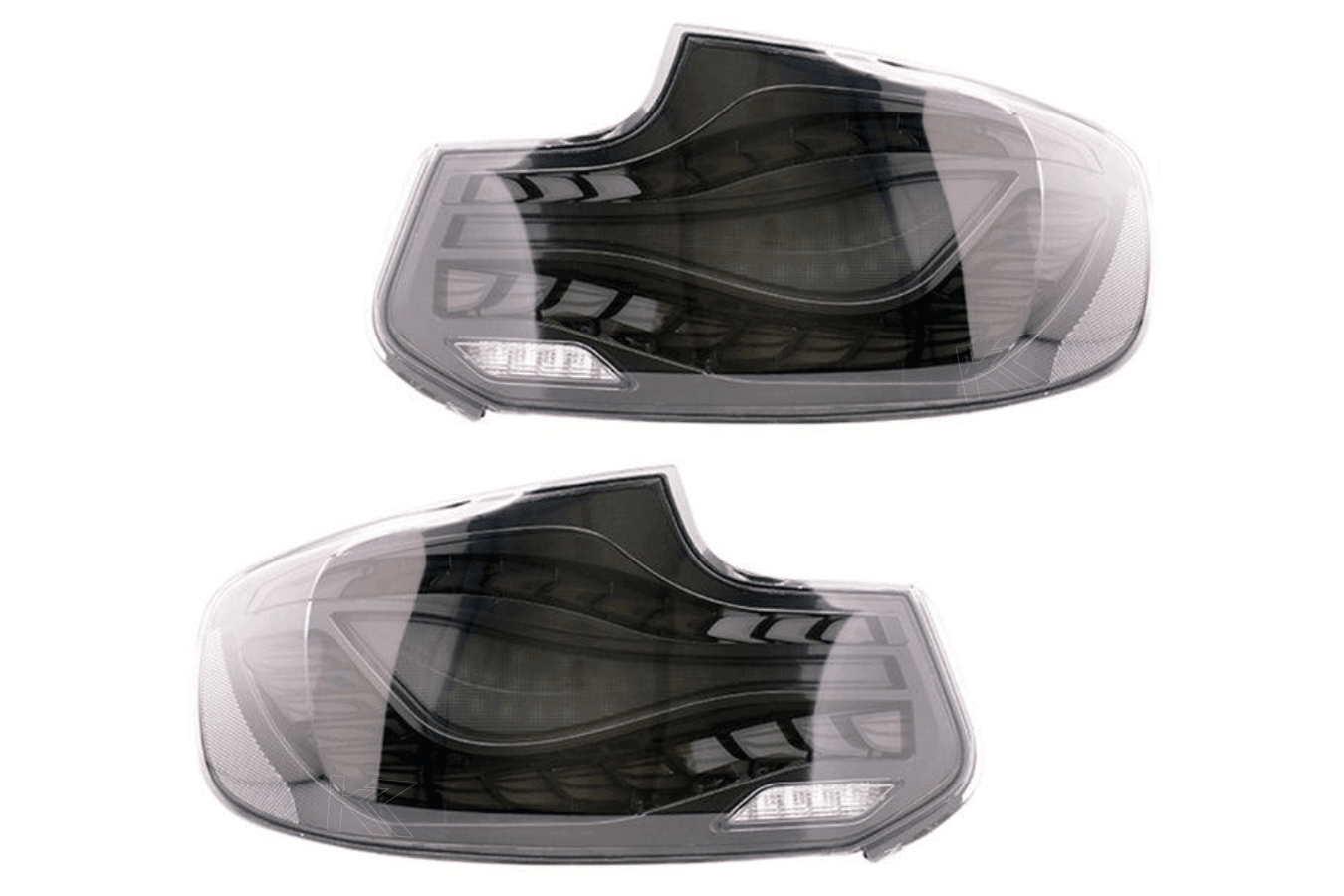BMW & M2 (F22 F23 F87) Red and Black Dragon Scale OLED Tail Lights