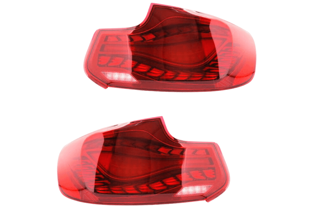 BMW & M2 (F22 F23 F87) Red and Black Dragon Scale OLED Tail Lights