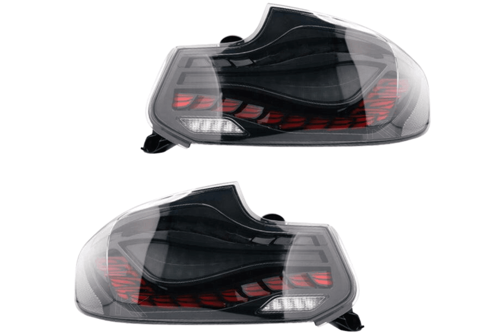 BMW & M2 (F22 F23 F87) Red and Black Dragon Scale OLED Tail Lights