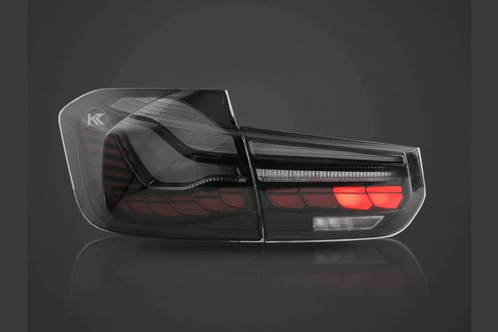 BMW 3-Series 6th Gen F30 F35 F80 GTS Style -Red or Smoked- OLED Dynamic Tail Lights (2012-2019)