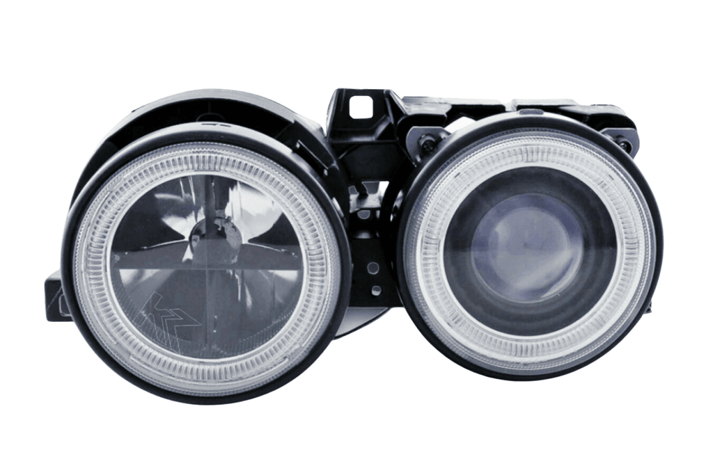BMW 3-series E30 2/4 Door Black Angel Eyes Headlight Set (1987-1991)