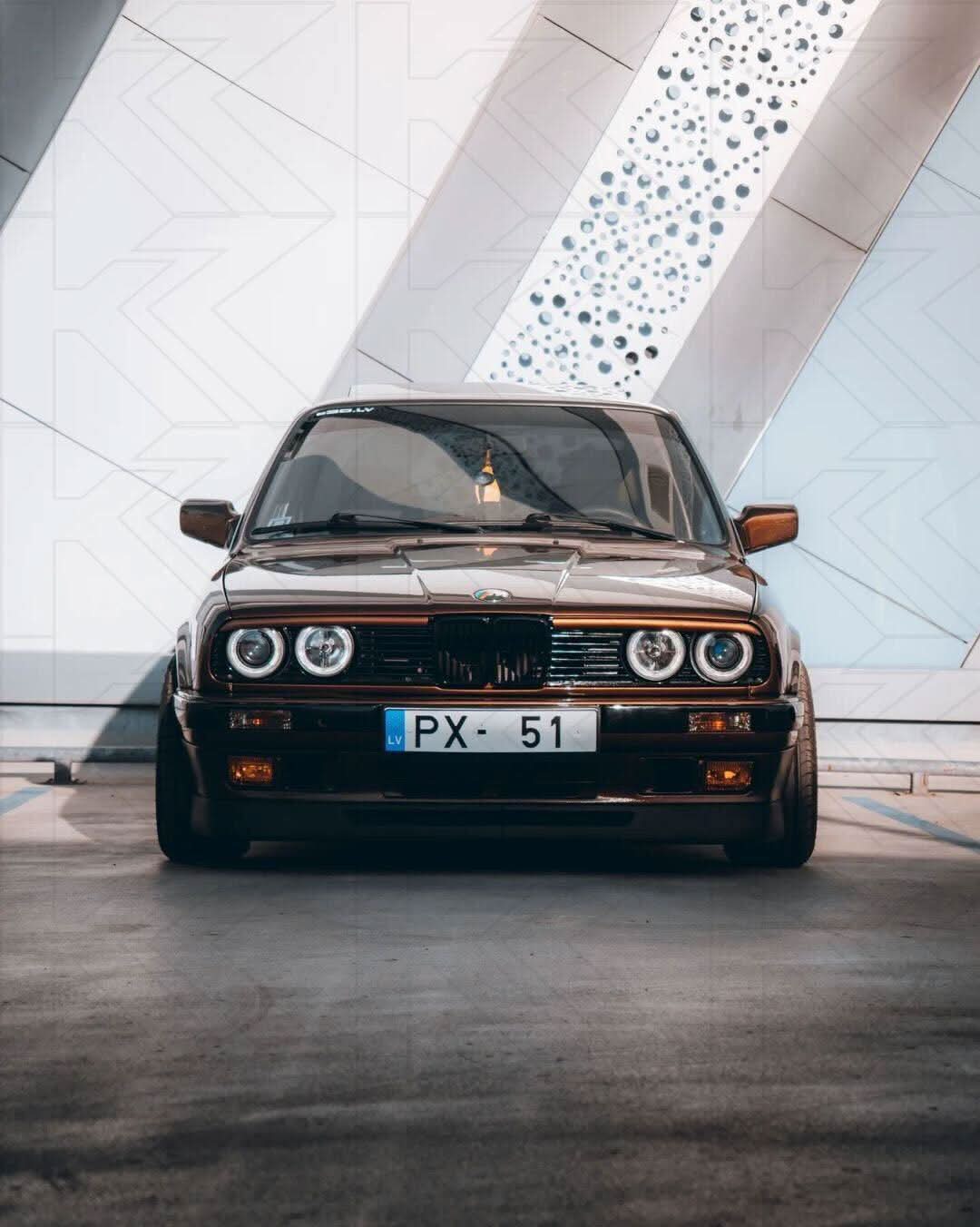 BMW 3-series E30 2/4 Door Black Angel Eyes Headlight Set (1987-1991)