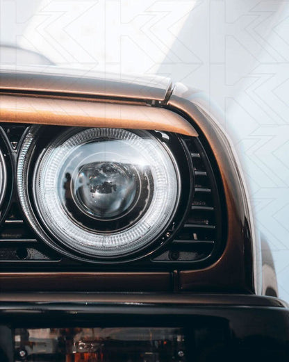 BMW 3-series E30 2/4 Door Black Angel Eyes Headlight Set (1987-1991)
