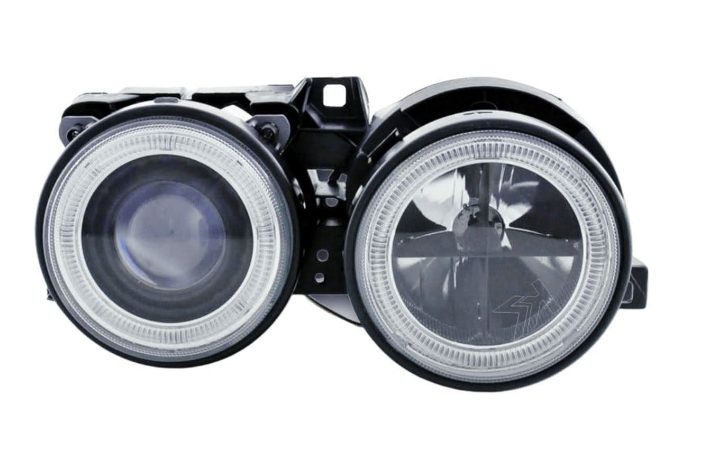 BMW 3-series E30 2/4 Door Black Angel Eyes Headlight Set (1987-1991)