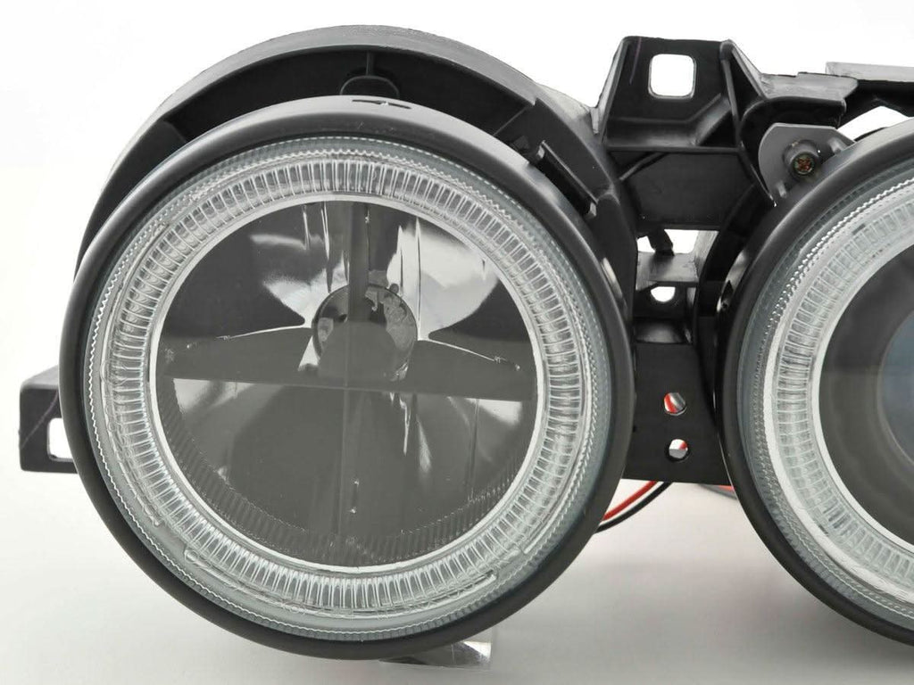 BMW 3-series E30 2/4 Door Black Angel Eyes Headlight Set (1987-1991)