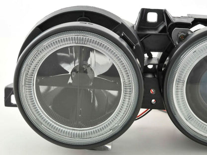 BMW 3-series E30 2/4 Door Black Angel Eyes Headlight Set (1987-1991)
