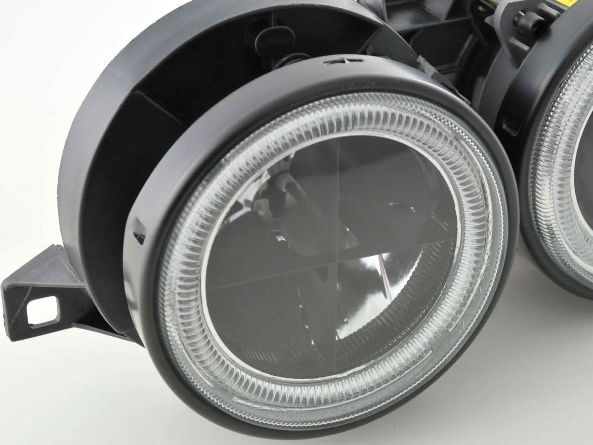 BMW 3-series E30 2/4 Door Black Angel Eyes Headlight Set (1987-1991)
