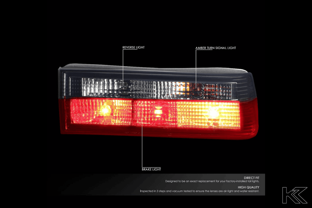 BMW 3-Series E30 Red/ Smoked Tail Lights - Pre Facelift (1982-1987)