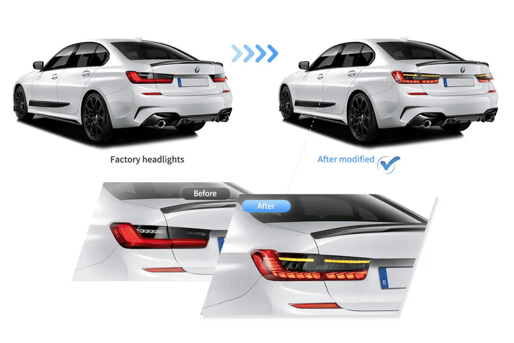 BMW 3-Series G20/G28/G80 Dragon Scale Style Tail Lights (2019 - 2024)