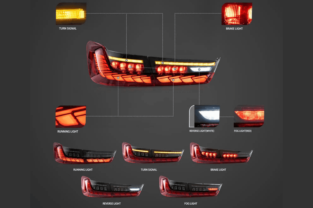 BMW 3-Series G20/G28/G80 Dragon Scale Style Tail Lights (2019 - 2024)