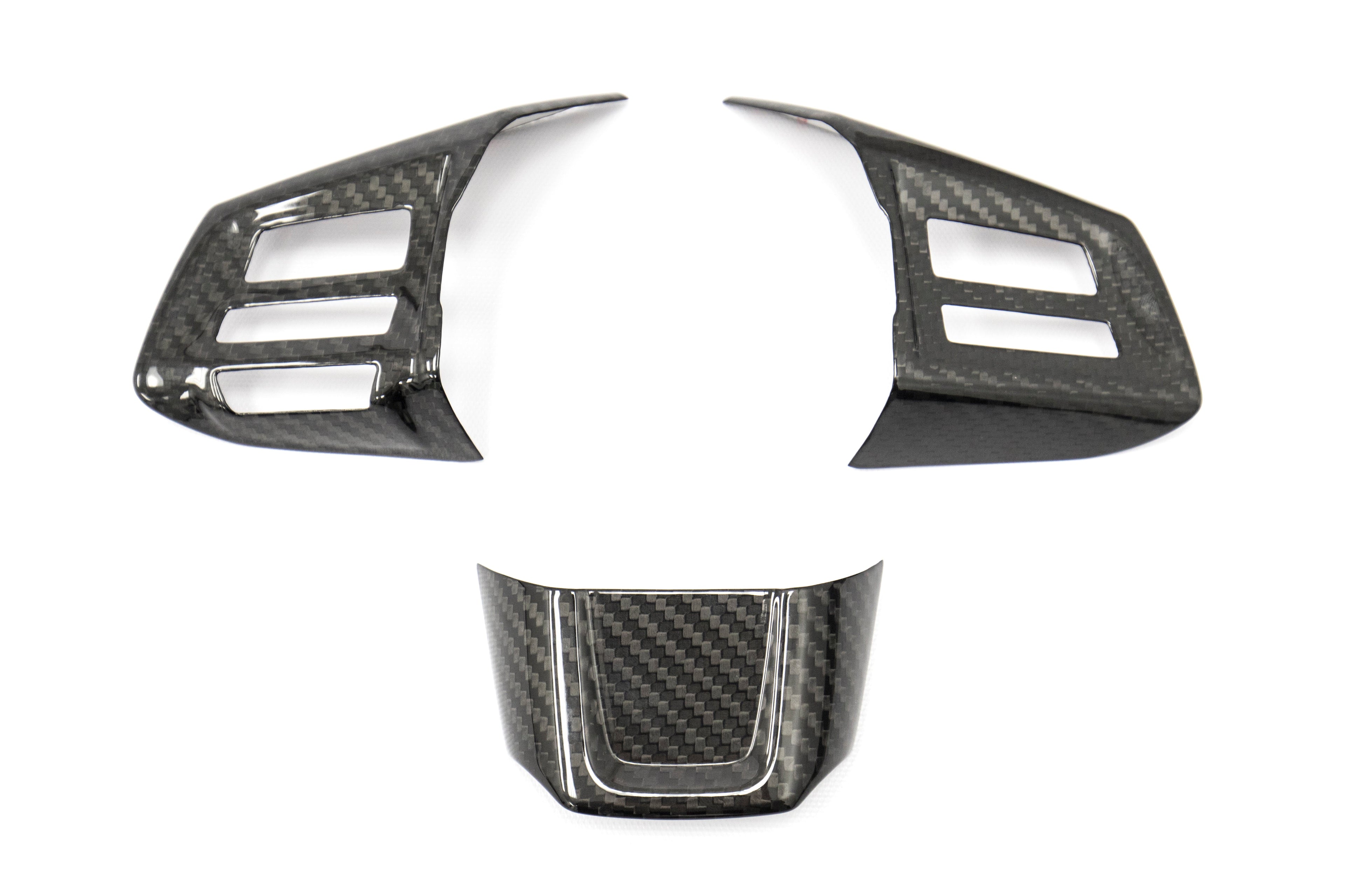 OLM Carbon Fiber Steering Wheel Covers - 2015 Subaru WRX / 2015 STI (MT)