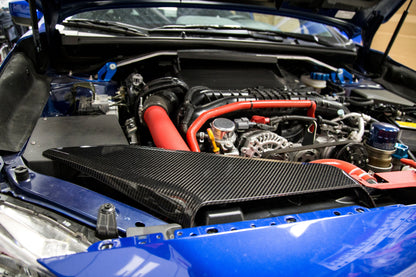 OLM LE Dry Carbon Fiber Intake Duct Cover - 2015-2021 Subaru WRX