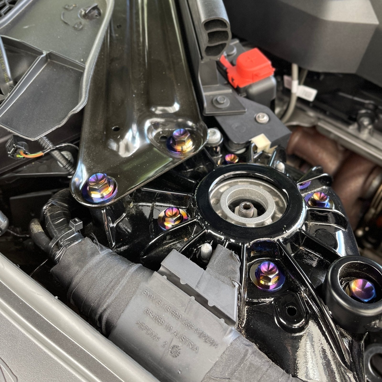 JDC Titanium Engine Bay Dress-Up Hardware Kit | A90 Toyota Supra | House of Apex - House of Apex